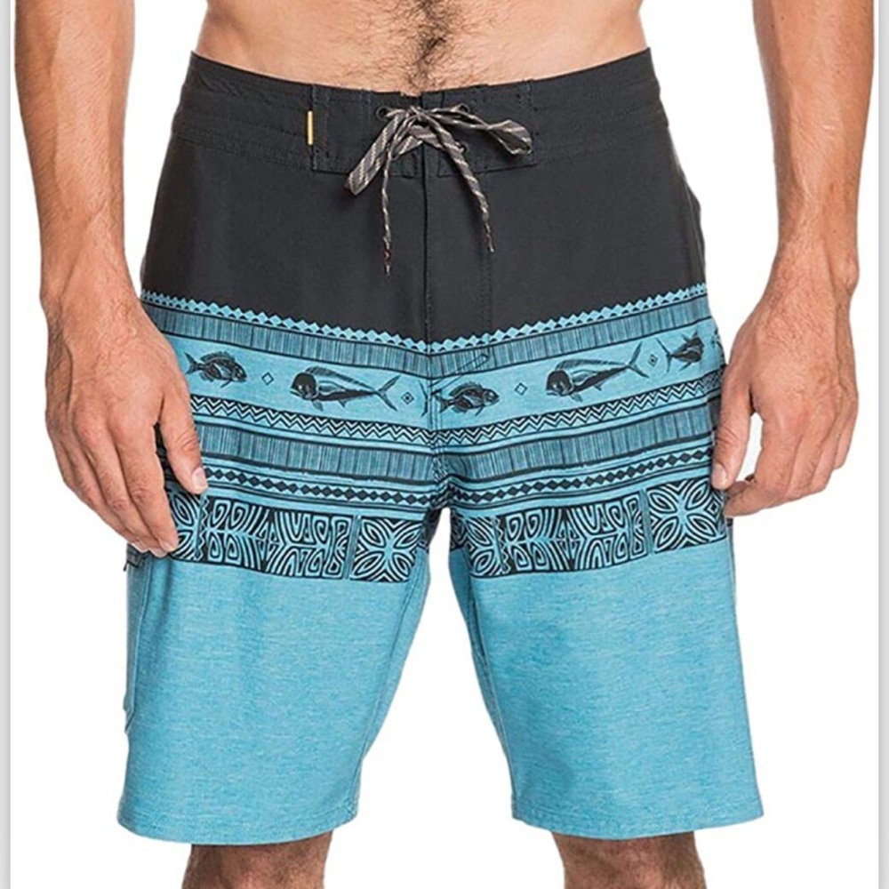 Quiksilver Men's‎ Angler Triblock Beachshort 20 Swim Trunk with Bottle Opener